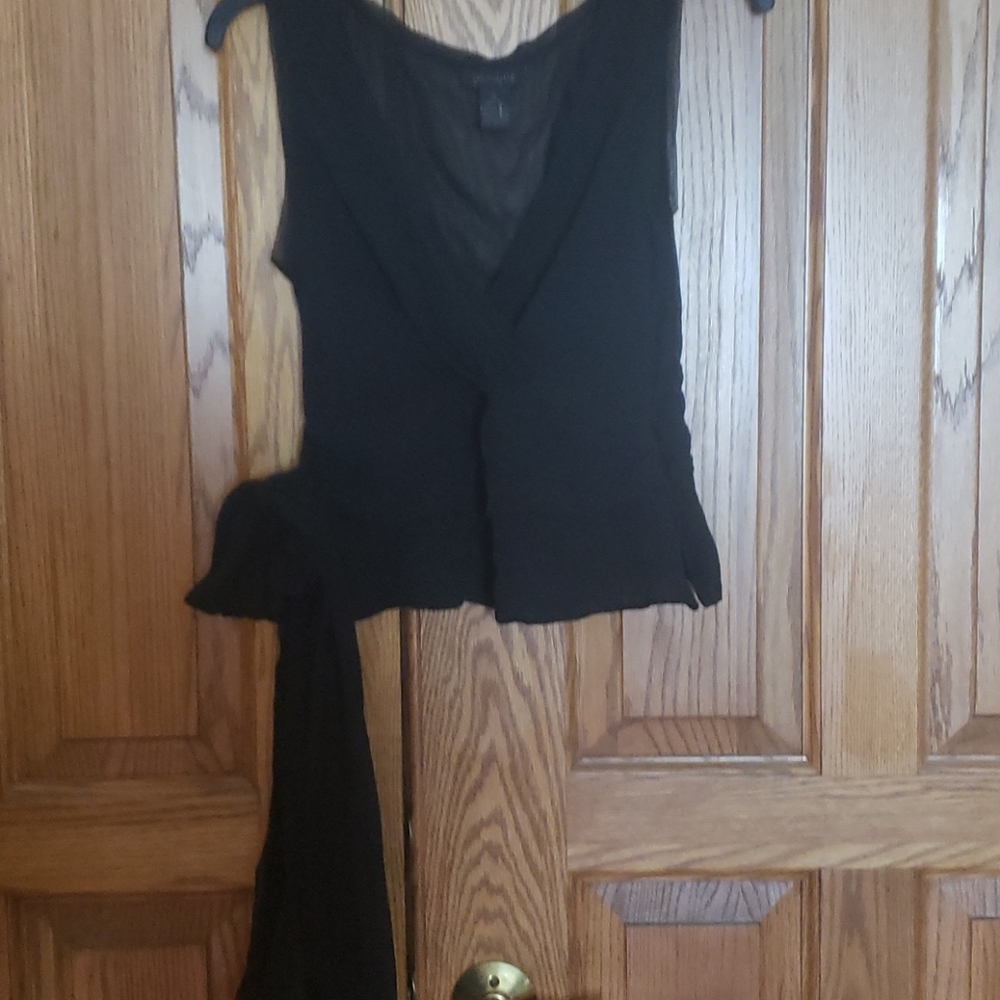 Black silk top